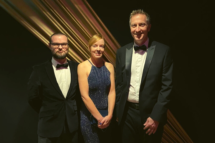 Some of the digital team at the awards