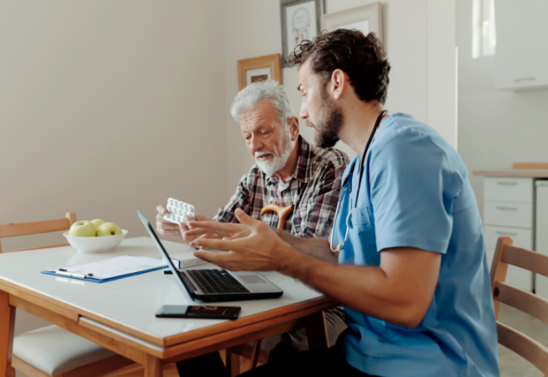 Treating a patient at home