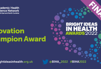 Bright Ideas Health Awards graphic for Innovation Champion Award